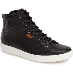 Ecco Soft 7 Hightop Sneakers sz 39, US sz 8, 8.5